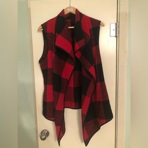 Buffalo plaid vest